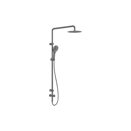 Mecca Care 25mm Grab Rail 900mm Twin Shower Set Gun Metal