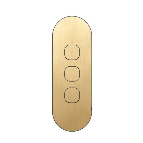 13 Carbon 3 Gang Switch Grid Faceplate