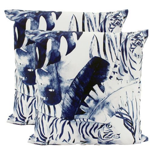 Navy Baskins Outdoor Cushion 50x50