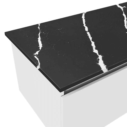 Nero Vena Silica Free Stone Top, Ensuite Depth