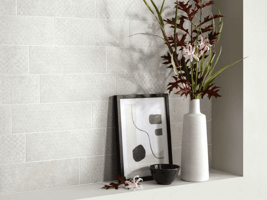 Nuances White Decor Lace Wall & Floor Tiles