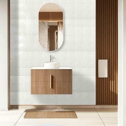 Orio Eden | Single Bowl Vanity | 890 | Light Walnut