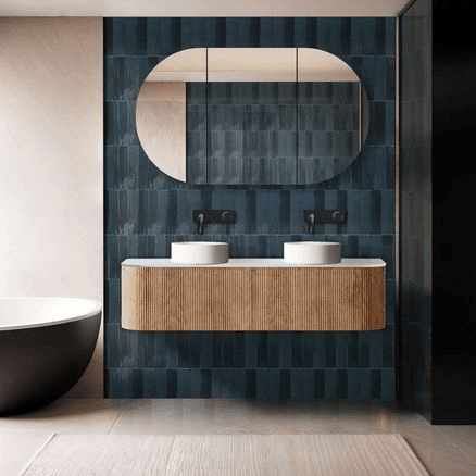 Orio Hayman | Curve Vanity | 1490 | Light Walnut