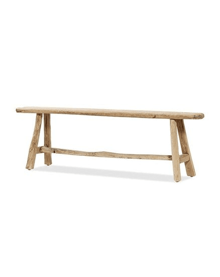 Organic Teak Bench with Bar