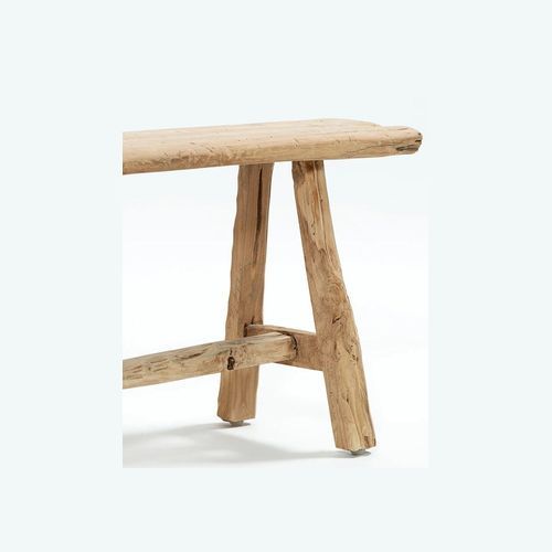 Organic Teak Bench with Bar
