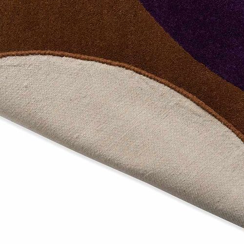 Orla Kiely Spot Flower Rug - Chestnut and Violet | 100% Wool Floor Rug