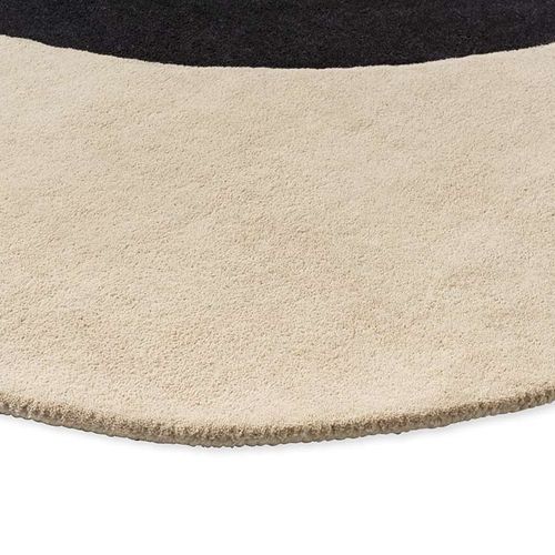 Orla Kiely Spot Flower Rug - Ecru and Black | 100% Wool Designer Floor Rug
