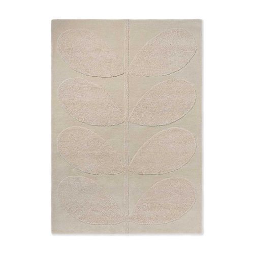 Orla Kiely Solid Stem Rug - Ecru | 100% Wool Designer Floor Rug