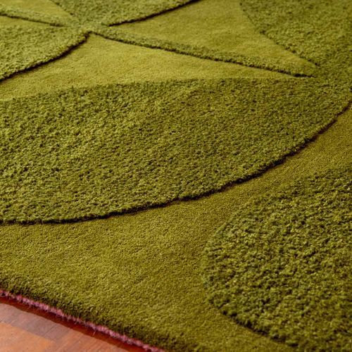 Orla Kiely Solid Stem Rug - Fern | 100% Wool Designer Floor Rug