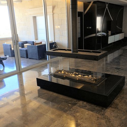 Ortal 4 x Sided Glass Gas Fireplace 130