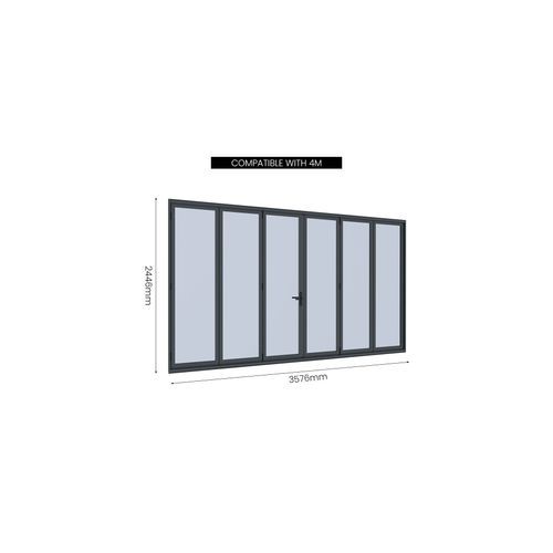 Bifold Glass Door For Pacific Freestanding Pergola