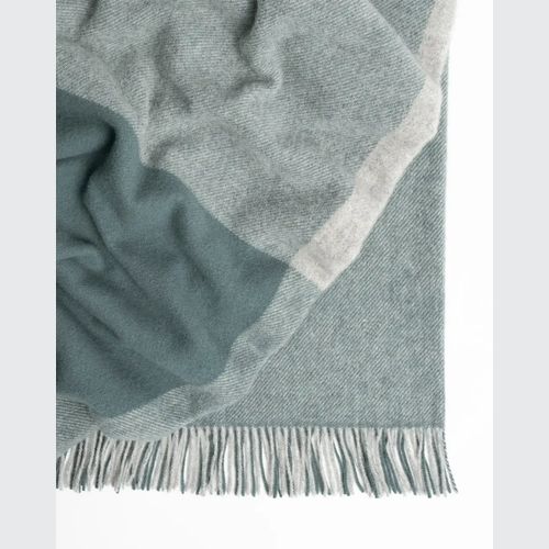 Weave Home Riverton Throw - Sea | 100% Wool | Large