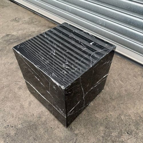 Cube Side Table - Black Marble | Natural Stone Co.