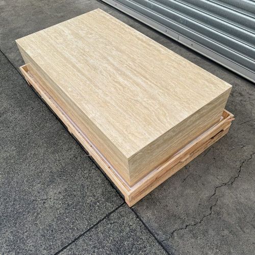 Block Coffee Table - Veincut Travertine - Large | Natural Stone Co.