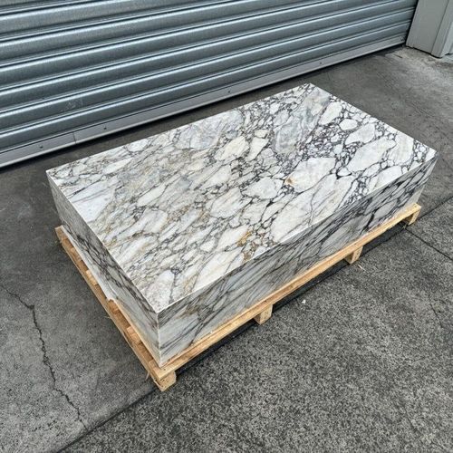 Block Coffee Table - Viola Calacatta Marble - Large | Natural Stone Co.