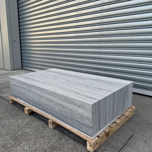 Block Coffee Table - Blue Travertine - Large | Natural Stone Co.