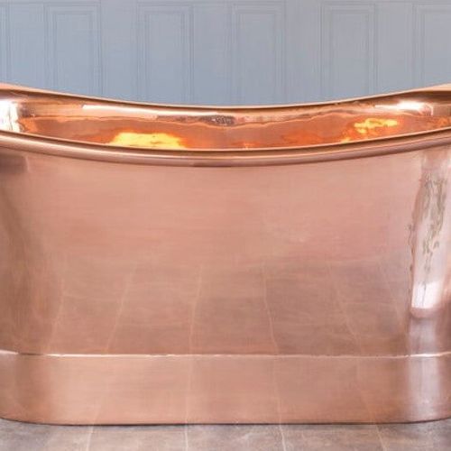 The Copper Bath Tub - Kahali Copper Double Slipper Smooth 1700mm - CB5021-D67
