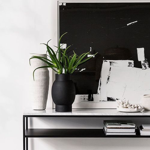 Stone Console w Shelf