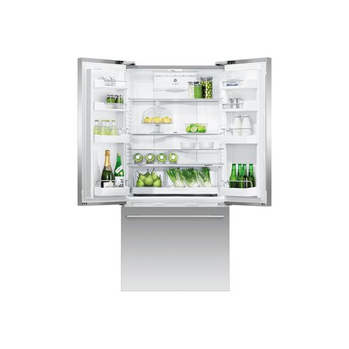 Freestanding French Door Refrigerator Freezer, 79cm, 487L, Ice & Water, Stainless Steel