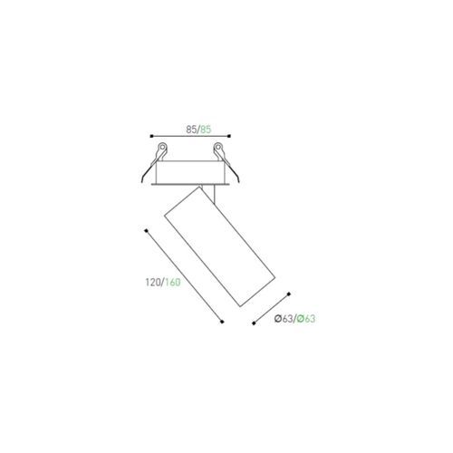Omni Directional Can Light, Recessed, Long