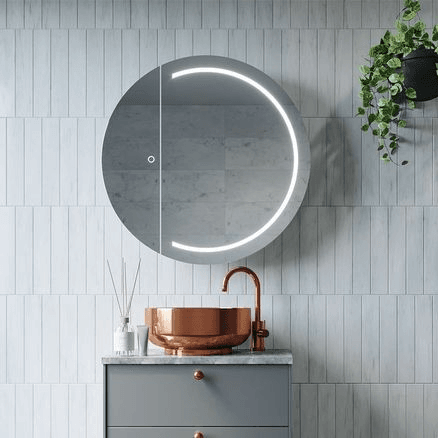 Remer Pearl 900mm Round Shaving Cabinet