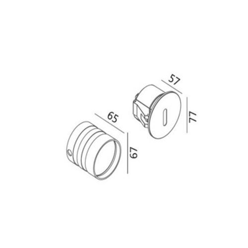 Round Slot in Wall Light