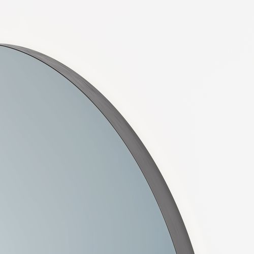 Round Mirror | Brushed Gunmetal