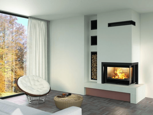 Seguin Europa 7 Right Hand Corner Cast Iron Fireplace