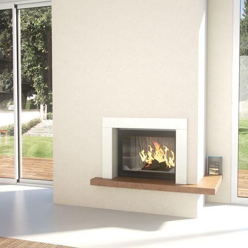 Seguin Super 9 Cast Iron Fireplace Black Line Lift Door