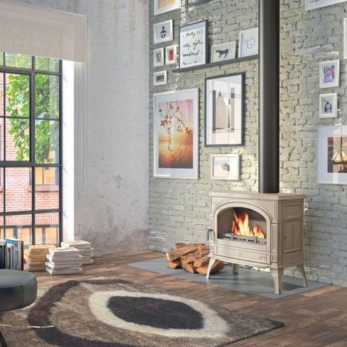 Seguin Topaze Freestanding Fireplace - Enamel