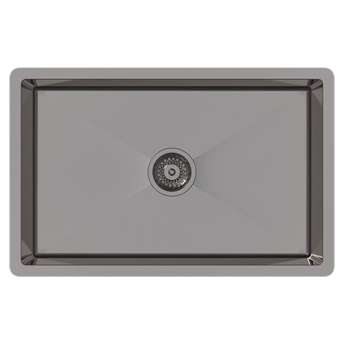 Brushed Gunmetal Avisa 700x450 Large Single Bowl Sink