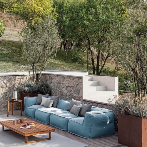 Soft 60 Square Outdoor Pouf by Atmosphera