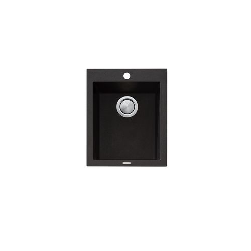 Santorini Black Standard Bowl Topmount Sink
