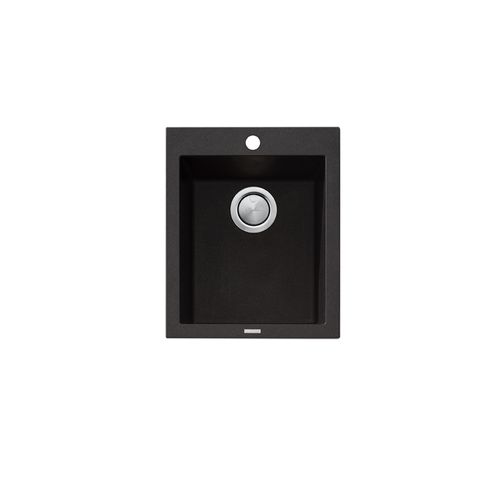 Santorini Black Standard Bowl Topmount Sink