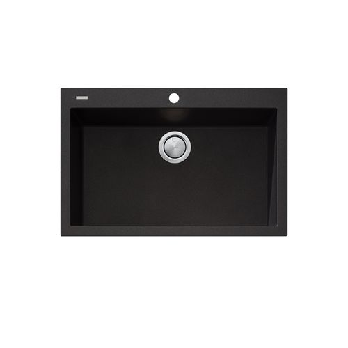 Santorini Black Mega Bowl Topmount Sink