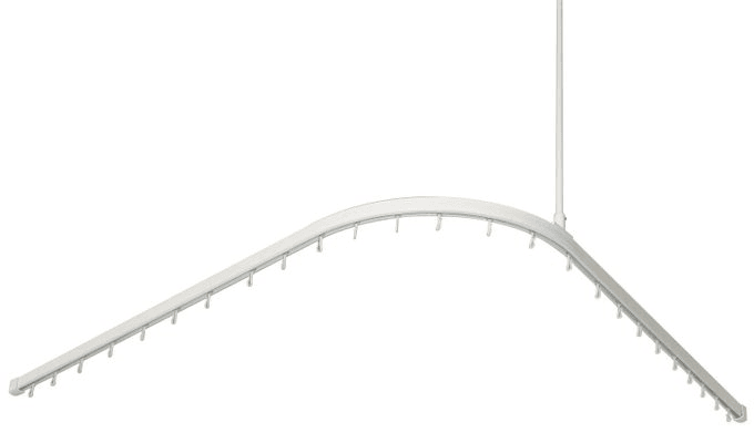 Shower Track - 1600 x 1600 Powder Coated White