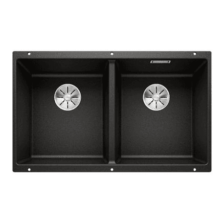 Blanco SUBLINE 350/350-U Double Bowl Undermount Sink - Black