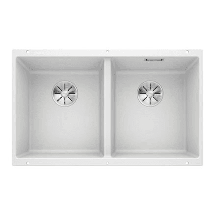 Blanco SUBLINE Double Bowl Undermount Sink | White