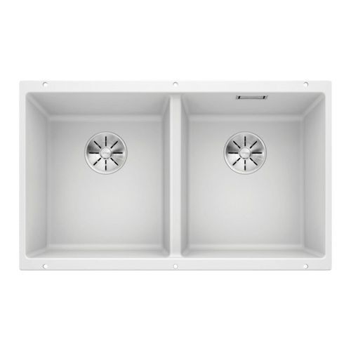 Blanco SUBLINE Double Bowl Undermount Sink | White