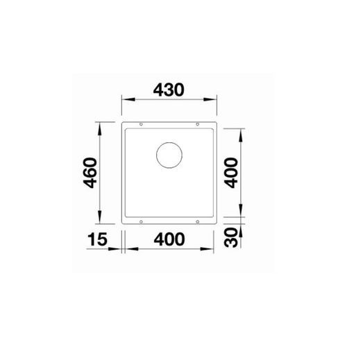 Blanco SUBLINE 400-U Single Bowl Undermount Sink - Black