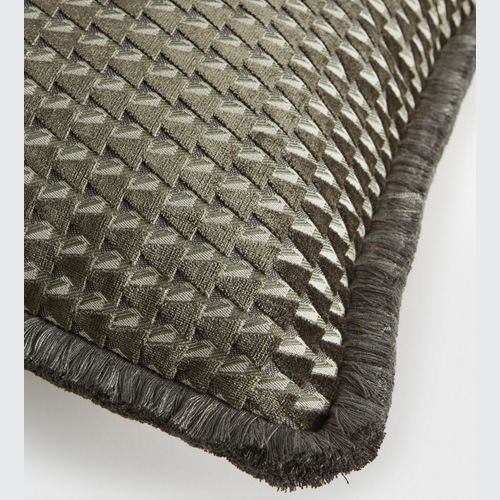 Soho Home | Charis Square Cushion Small | Charcoal