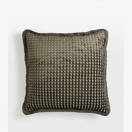 Soho Home | Charis Square Cushion Small | Charcoal