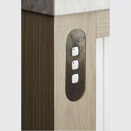 13 Carbon 2 Gang Switch Grid Faceplate