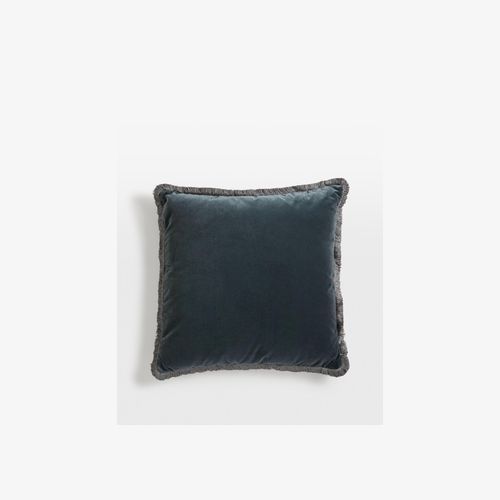Soho Home | Margeaux Large Square Cushion | Grey Blue