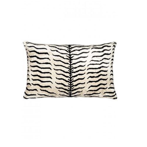 The Rug Company | Velvet Ikat Tiger Black Cushion