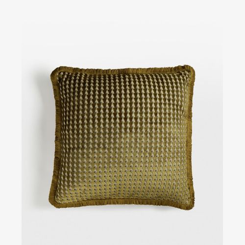 Soho Home | Charis Large Square Cushion | Ochre