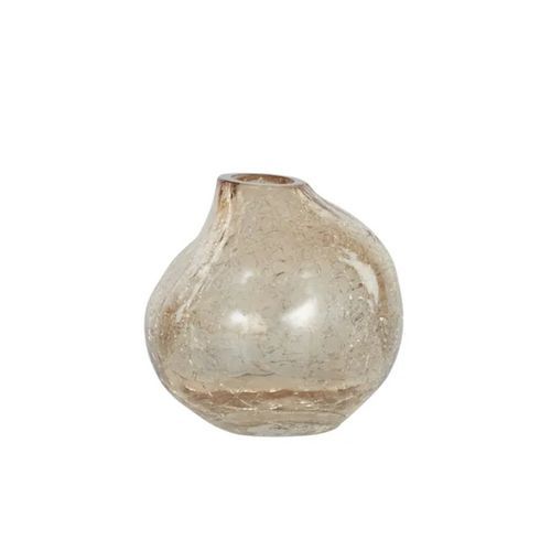 Gold Crackle Glass Vase