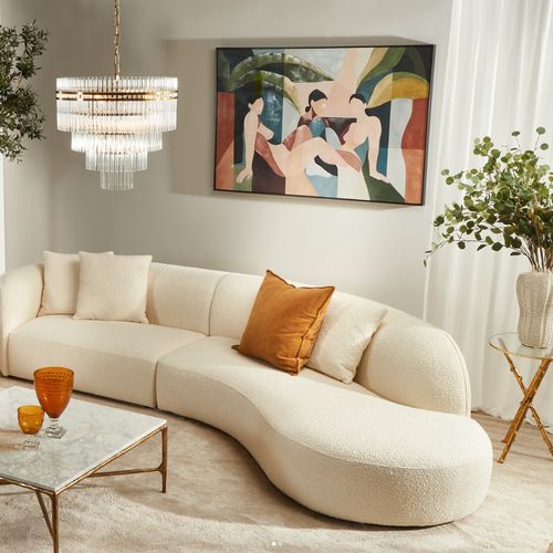 Curvar Boucle Fabric Sofa