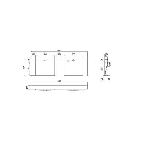 The Ramp Basin - Ramp C100-b 1800mm Double