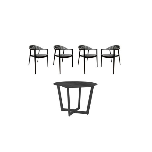 5 piece - Serena Outdoor Dining Set - Charcoal